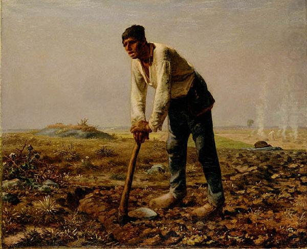 Jean-Franc Millet Man with a hoe china oil painting image